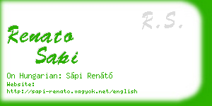renato sapi business card